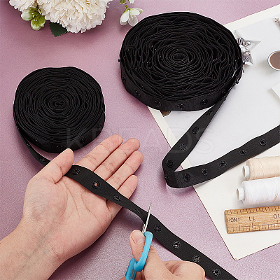 Plastic Snap Button Tape Trim Polyester Ribbons DIY-WH0632-31A-1