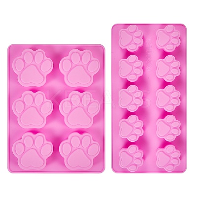2Pcs 2 Styles Paw Shaped Fondant Molds DIY-SZ0002-69-1