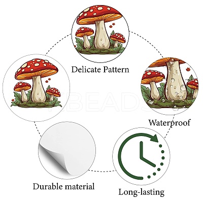 8Pcs Plastic Waterproof Self-Adhesive Picture Stickers DIY-WH0428-125-1