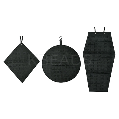 3Pcs 3 Styles Wall Mounted Brooch Jewelry Display Rolls ODIS-CJ0001-03-1