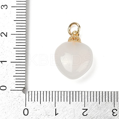 Natural White Agate Pendants KK-Z094-04G-01-1