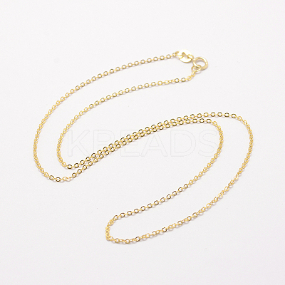 925 Sterling Silver Cable Chains Necklaces STER-F028-32G-1