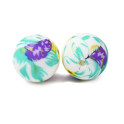 Food Grade Eco-Friendly Printed Silicone Beads SIL-A013-01A-26-1