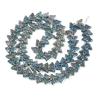 Electroplate Glass Beads Strands EGLA-N012-04J-1
