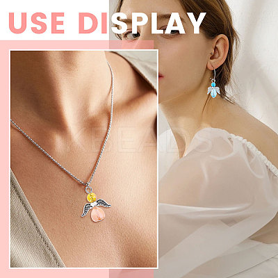 60Pcs 12 Style Glass Pendant PALLOY-CA00001-1
