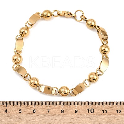 201 Stainless Steel Link Chain Bracelets for Women BJEW-B143-17G-1