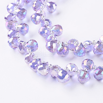 Transparent Glass Beads Strands X-GLAA-T006-14H-1