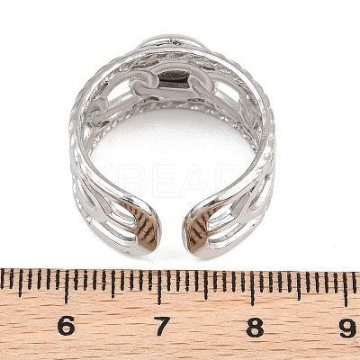 304 Stainless Steel Cuff Ring Components SA-CBA82C8-01A-P-1