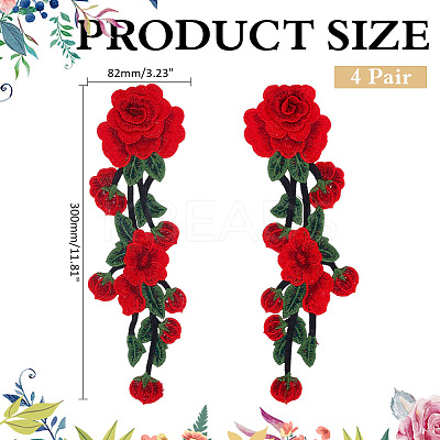 Polyester Embroidery Cloth Iron On/Sew On Patches DIY-WH0589-78-1
