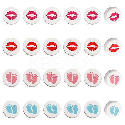 16Pcs 4 Style Food Grade Eco-Friendly Silicone Beads SIL-CA0002-08-1