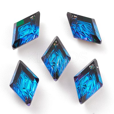 Embossed Glass Rhinestone Pendants GLAA-J101-04A-001BB-1