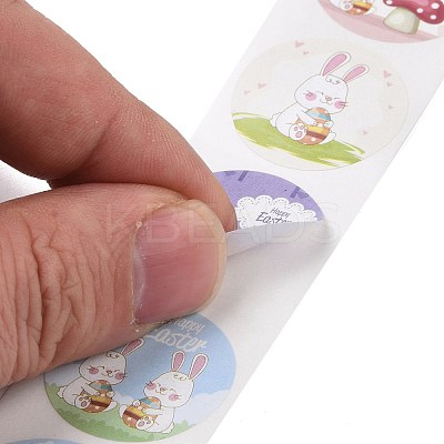 8 Patterns Easter Theme Self Adhesive Paper Sticker Rolls DIY-C060-03K-1