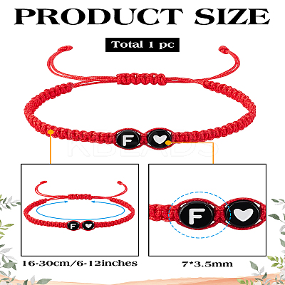 1Pc Adjustable Nylon Cord Braided Bracelets for Women Men BJEW-LP0001-31B-F-1