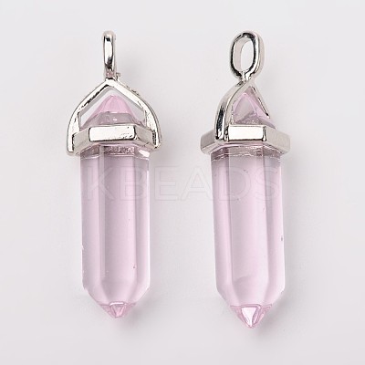 Bullet Glass Pointed Pendants G-F295-02G-1