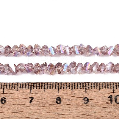 Electroplate Transparent Glass Beads Strands LS-GLAA-N021-4mm-25-1