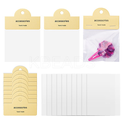 100Pcs Rectangle Clear Polypropylene Cellophane Bags CDIS-TA0001-36C-1