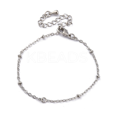 Brass Cable Chain Bracelets for Women BJEW-G735-20P-1