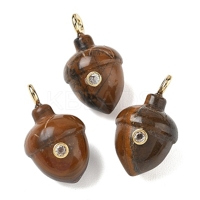 Natural Tiger Eye Pendants GG-CBA105B-04M-G-1