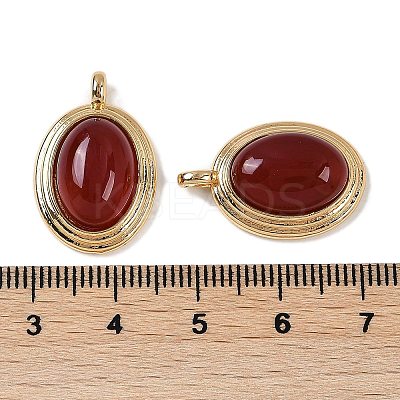 Natural Carnelian(Dyed & Heated) Pendants KK-P283-54G-01-1