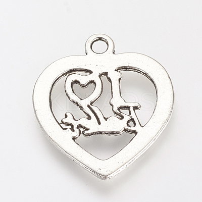 Tibetan Style Alloy Pendants TIBE-S303-08AS-RS-1