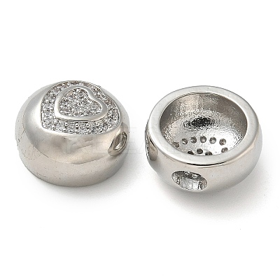 Rack Plating Brass Micro Pave Cubic Zirconia Pendants KK-K392-24P-1