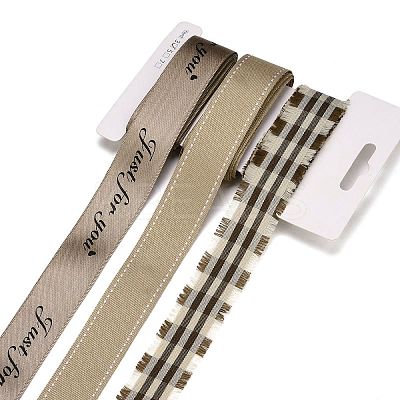 9 Yards 3 Styles Polyester Ribbon SRIB-A014-H01-1