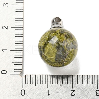 Natural Unakite Perfume Bottle Pendants G-K338-22P-11-1