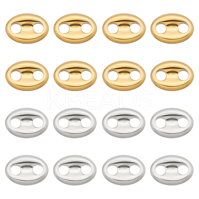 16Pcs 2 Colors PVD Vacuum Plating Non-magnetic Synthetic Hematite Connector Charms G-AR0004-77-1