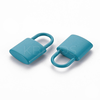 Spray Painted Alloy Pendants PALLOY-Q433-031B-RS-1