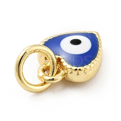 Rack Plating Brass Enamel Charms KK-G387-07G-08-1