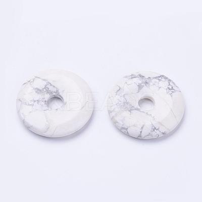 Natural Howlite Pendants G-F524-H03-1