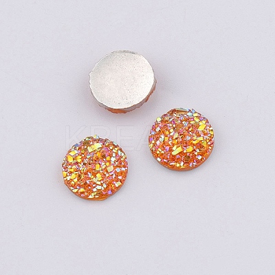 Druzy Resin Cabochons LS-RESI-WH0026-03A-07-1
