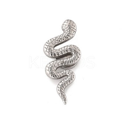 304 Stainless Steel Snake Clip-on Earrings EJEW-B116-03P-1