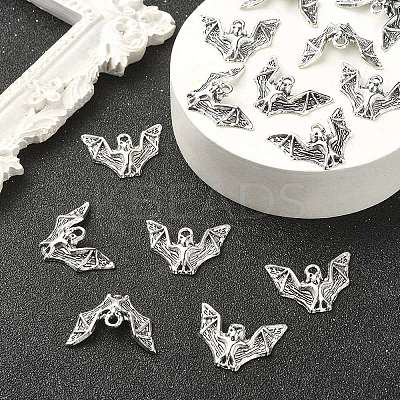 Tibetan Style Alloy Bat Pendants FIND-YW0001-67-1