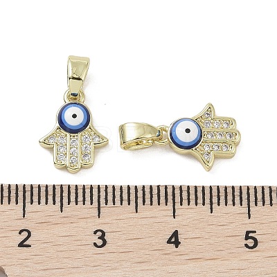 Real 18K Gold Plated Brass Micro Pave Cubic Zirconia Pendants KK-L209-078G-03-1