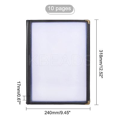 A4 Plastic Menu Book Protector AJEW-WH0237-11-1