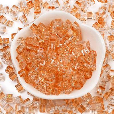 Spray Painted Glass Seed Beads SEED-A034-01C-1