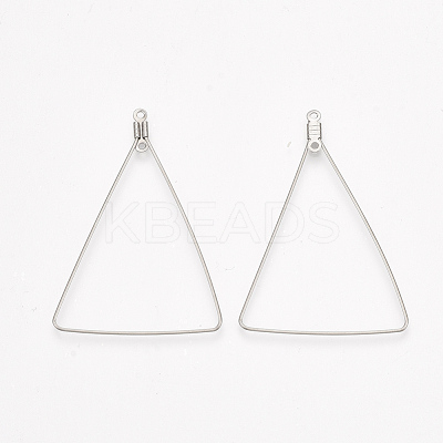 Tarnish Resistant 304 Stainless Steel Wire Pendants STAS-S103-12-1