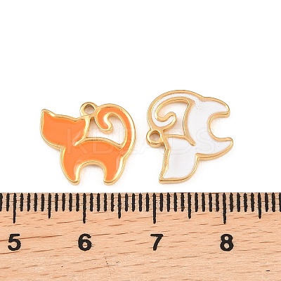 304 Stainless Steel Enamel Pendants STAS-A135-10G-1