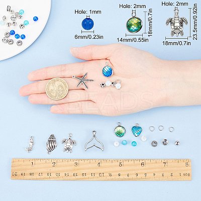 DIY Ocean Themed Bracelet Making Kits DIY-SC0014-07AS-1