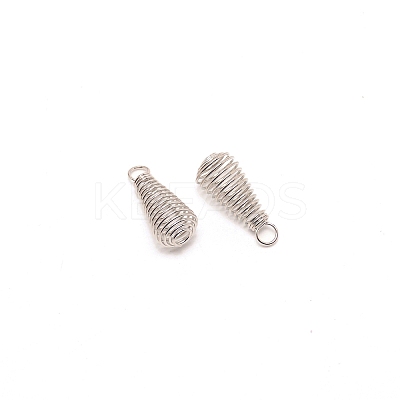 Spiral Bead Cage PALLOY-WH0092-62-1