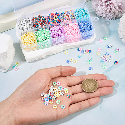 70G 10 Colors Handmade Polymer Clay Beads CLAY-TA0001-76-1