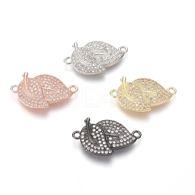 Brass Micro Pave Cubic Zirconia Links Connectors ZIRC-I032-41-1