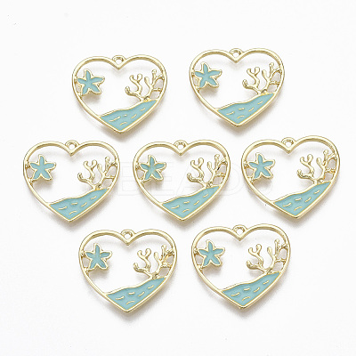 Alloy Enamel Pendants ENAM-S122-016-NR-1