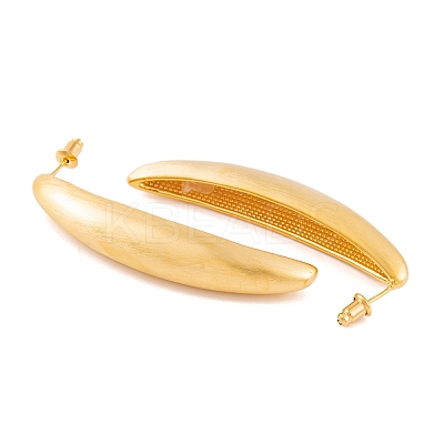 Banana Brass Stud Earrings for Women LS-EJEW-G391-06G-1