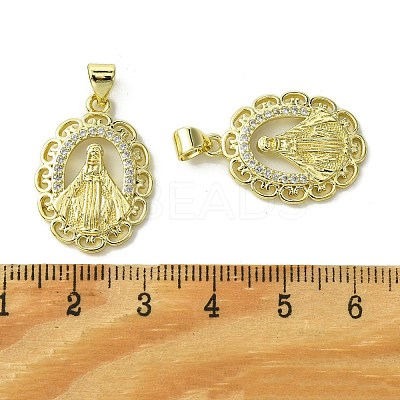 Brass Micro Pave Cubic Zirconia Pendants KK-H472-53O-G-1