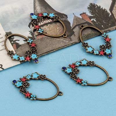Alloy Enamel Pendants ENAM-EA10958Y-AB-1-1