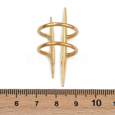 304 Stainless Steel Cuff Rings for Women RJEW-L133-05G-1