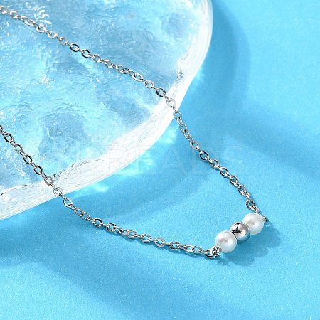 304 Stainless Steel Cable Chain Necklaces NJEW-A045-09P-1