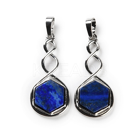 Dyed Natural Lapis Lazuli Pendants G-F777-05P-10-1